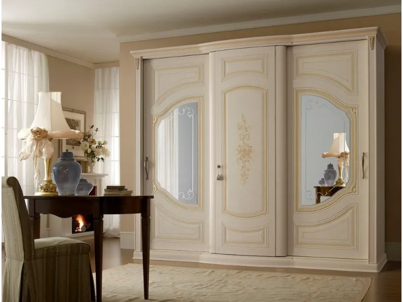 Armadio Ducale Specchio di Patina Rosa