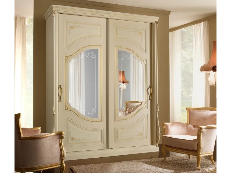 Armadio Duchessa Specchi di Patina Rosa