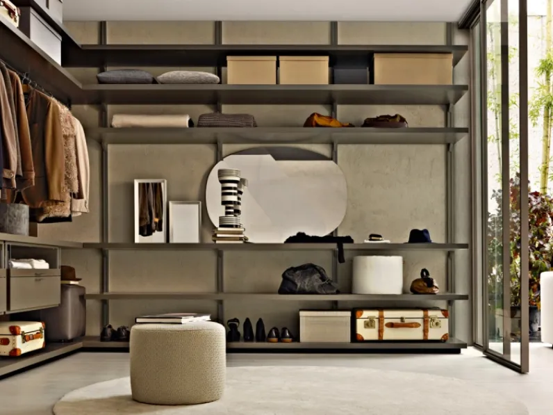 Cabina Armadio con ante scorrevoli Dwell Gliss Walk-In di Molteni & C