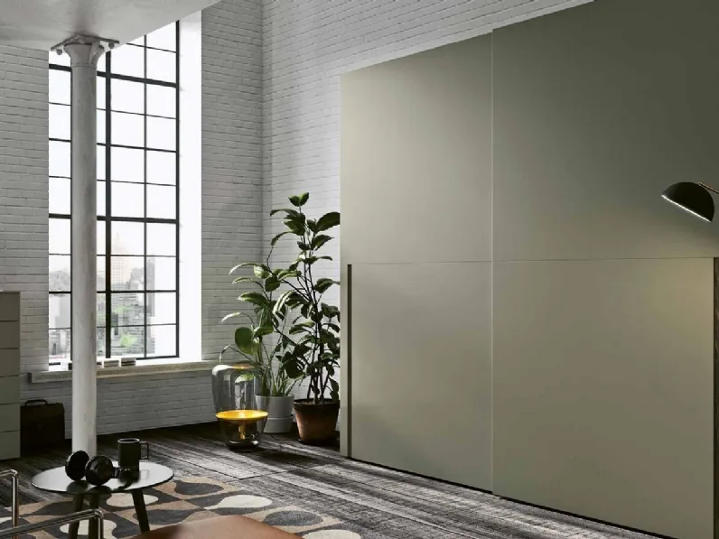 Armadio Ego Scorrevole laccato opaco Fango di Archimede