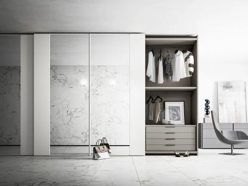 Armadio in vetro con ante scorrevoli Frame di Alf Da Frè