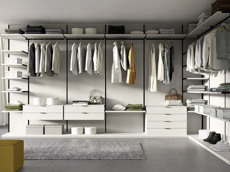 Cabina Armadio Fusion finitura Noce Sider di Spagnol Mobili