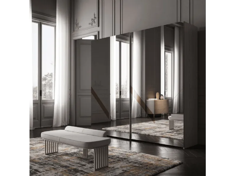 Armadio con ante battenti a specchio Gabrielle di Ghezzani