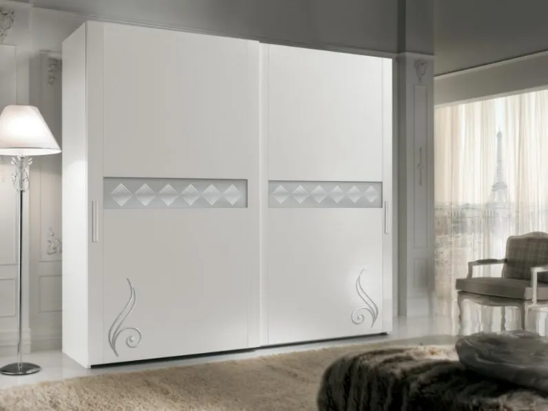Armadio Giselle art 4238 in laccato bianco di Padovani Mobili