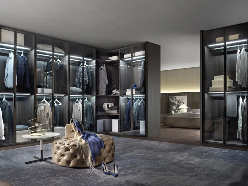 Cabina Armadio Glass in Vetro e Legno di Olivieri