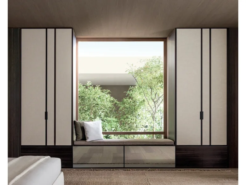 Armadio con ante battenti Gliss Master - Blend Door Tessuto di Molteni & C
