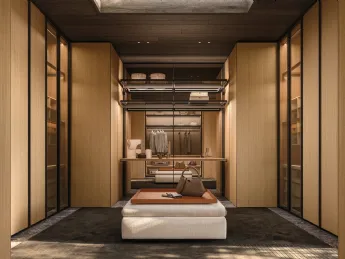 Cabina armadio Gliss Master in rovere, firmata Molteni & C.