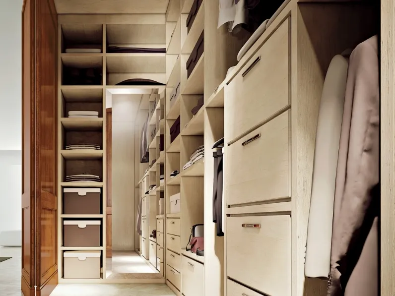 Cabina Armadio I Ciliegi 02 in legno laccato Avorio di Le Fablier