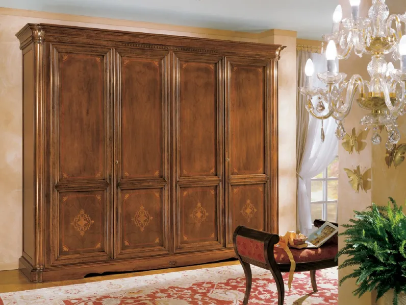 Armadio classico in legno con ante battenti I Dogi di Venezia 01 di Euromobili