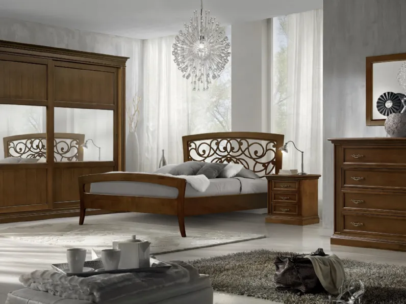 Armadio con ante scorrevoli Icon IM4530 in legno con specchi centrali di Imba Srl