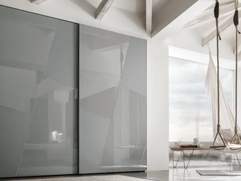Armadio con anta scorrevole in vetro Kross di Tomasella