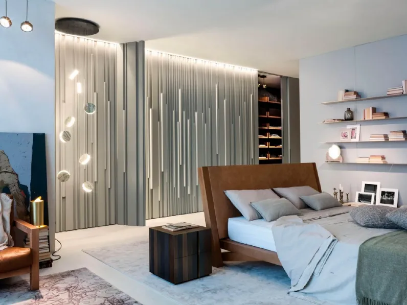 Armadio su misura con ante scorrevoli in legno laccato Bamboo di Laura Meroni