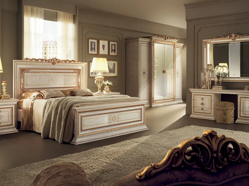 Armadio con ante battenti in laccato lucido Leonardo di Arredoclassic