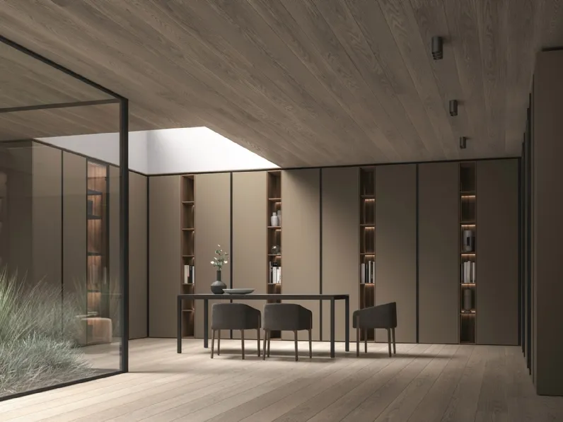 Armadio con ante battenti Lineauno angolare di Erba