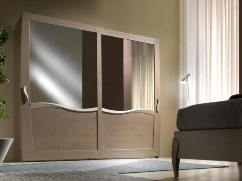 Armadio Luna art 5120 con specchi finitura Sabbia di Padovani Mobili