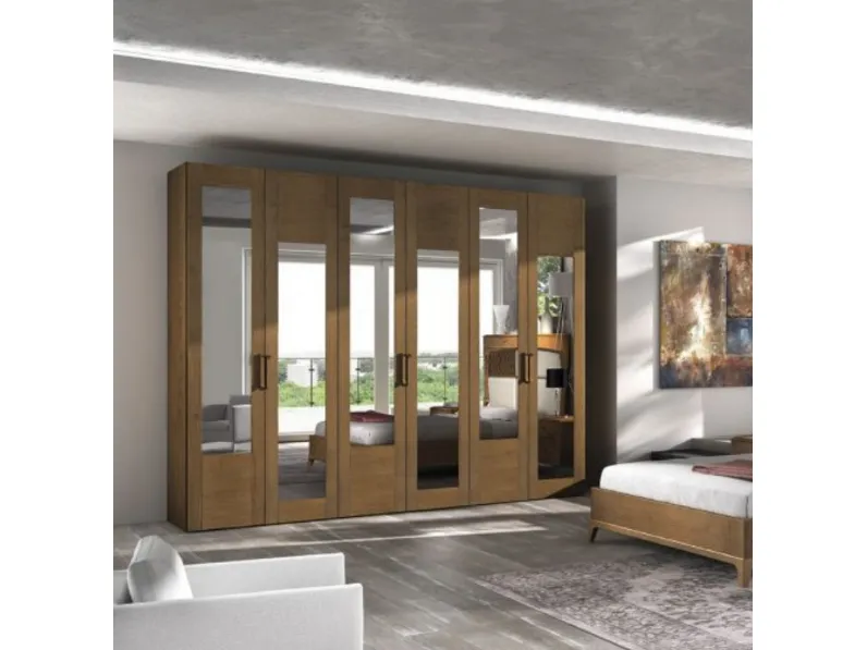 Armadio Manhattan art 6112 finitura Tabacco Chiaro di Padovani Mobili