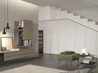 Colombini Casa progetta l'armadio mansardato L121 per ottimizzare gli spazi inclinati.