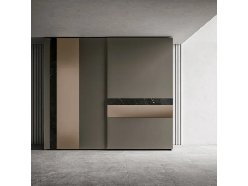 Armadio con ante scorrevoli Materia261 05 di Passione Italiana