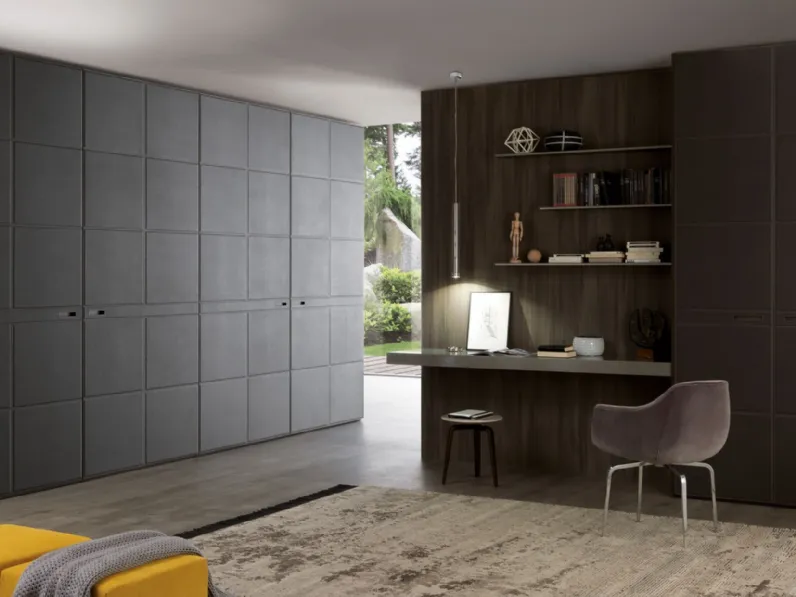 Armadio London finitura anta in Ecopelle di Misuraemme