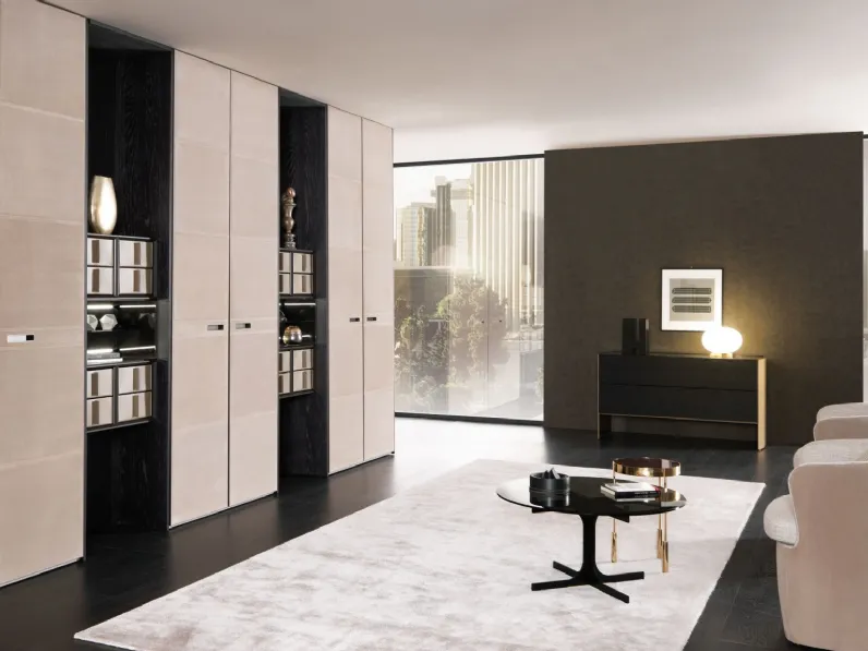 Armadio London finitura anta in Ecopelle di Misuraemme