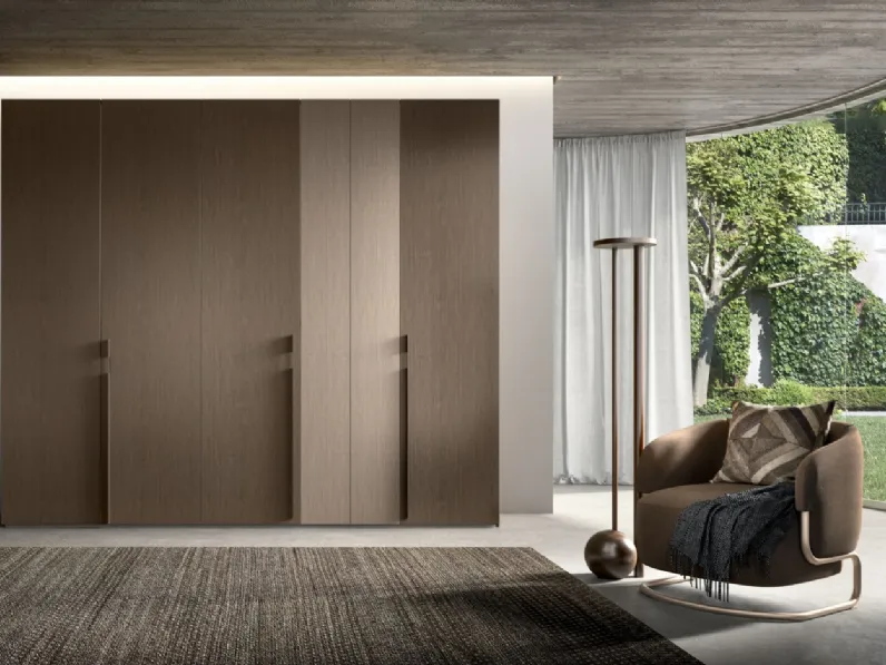 Armadio con ante battenti N10 Metal Bronzo e Metal Nickel di Trentanove