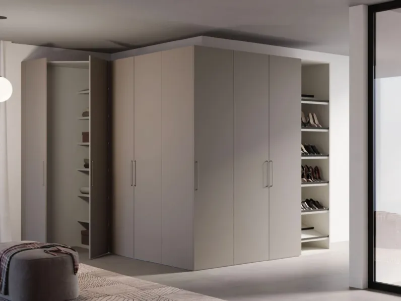 Armadio angolare Night 52 con scarpiera di Nardi Interni