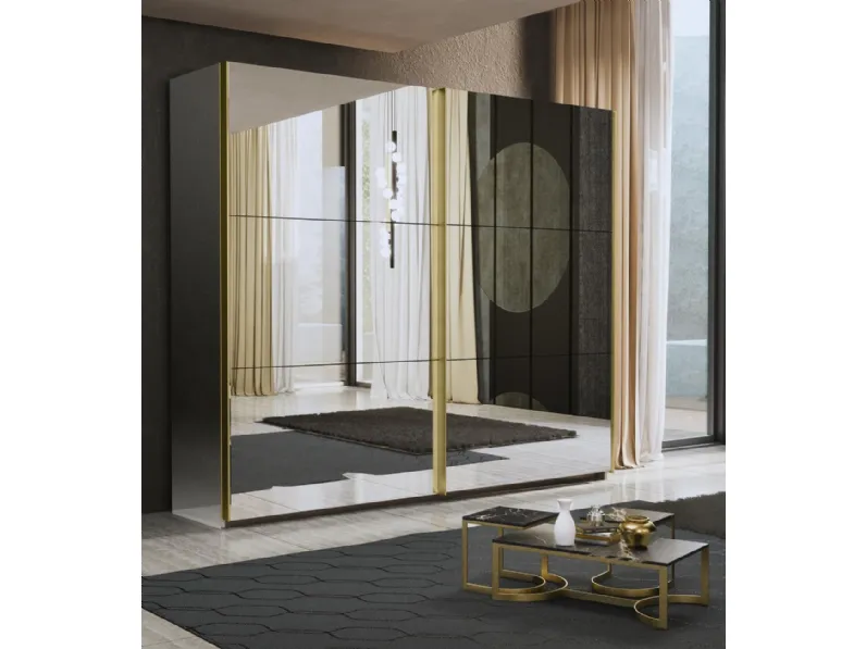 Armadio con ante scorrevoli a specchio Odeon di Adriatica