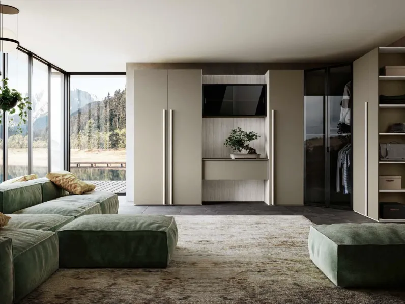 Armadio angolare con anta battente Penta V2 di Imab