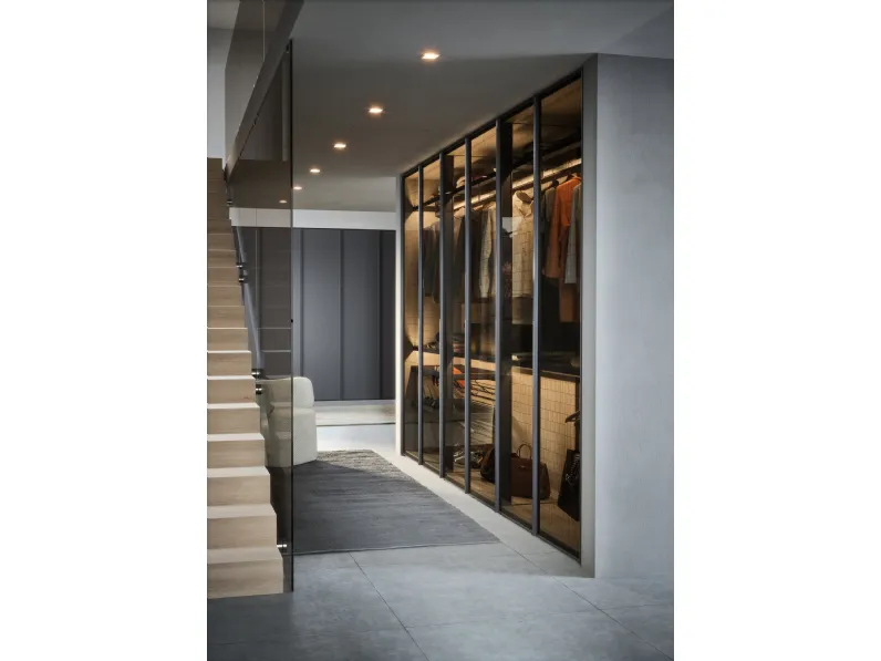 Armadio Perry con anta in vetro di Novamobili