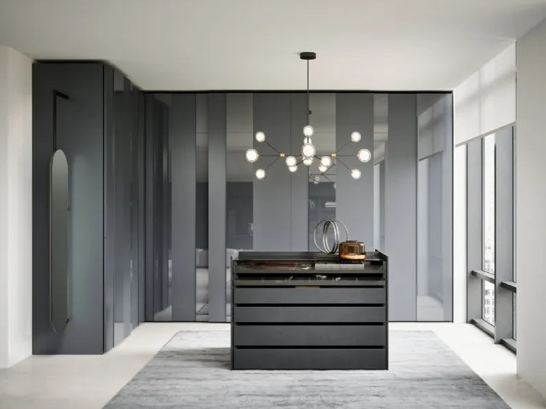 Armadio Plissé angolare con anta scorrevole di Novamobili