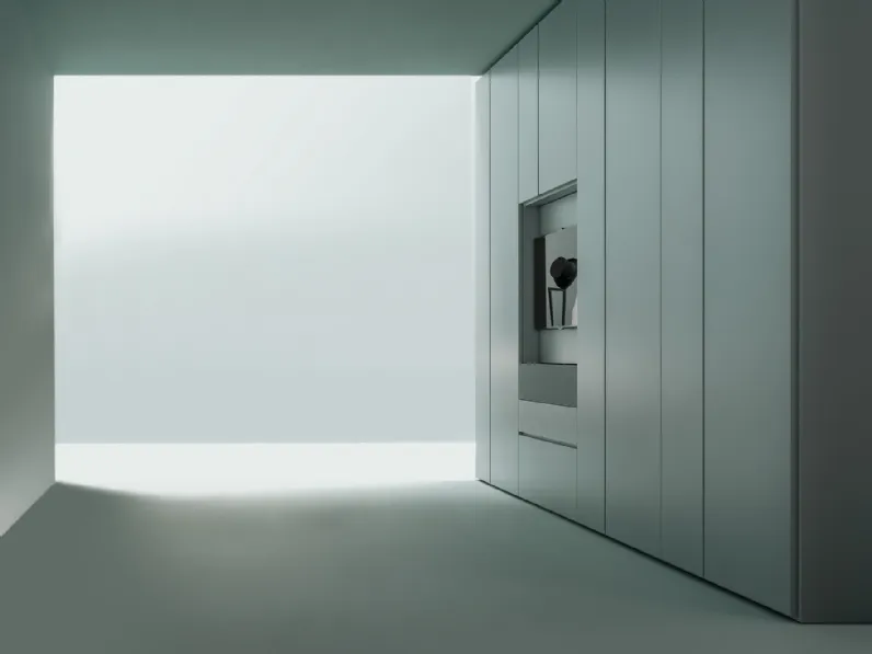 Armadio Freedhome con ante battenti in laccato opaco Porta TV apribile notte di Caccaro