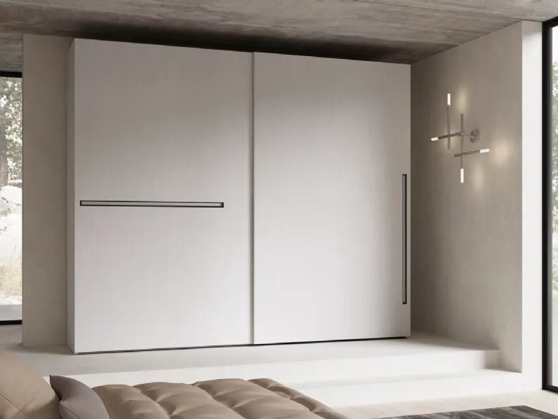 Armadio con ante scorrevoli Presa S Polar White di Favero