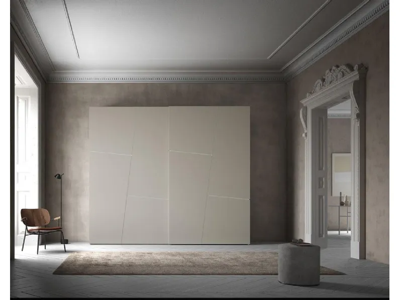 Armadio con ante scorrevoli Comp 322 in laccato opaco di Mobilgam