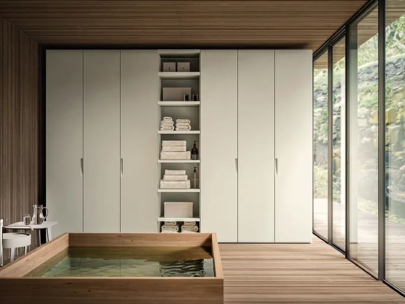 Armadio a muro con anta battente Sliver di Alf Da Frè