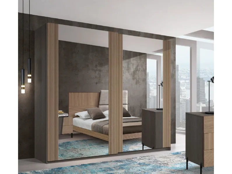 Armadio Stripes Scorrevole con specchio di Betamobili