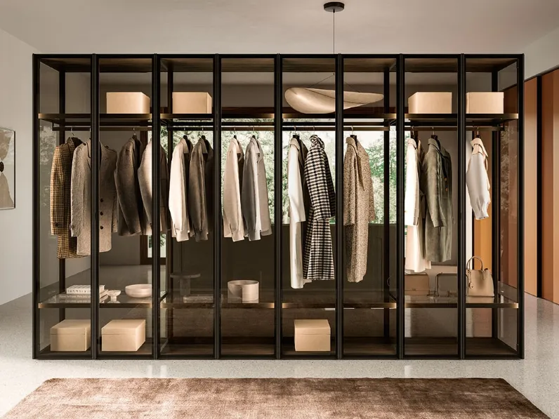 Armadio Teca anta battente in vetro di Cinquepuntozero