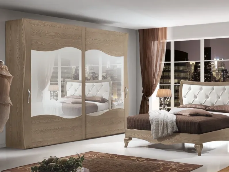 Armadio Trend Style TR2664 in Frassino con specchi centrali sagomati di Imba Srl