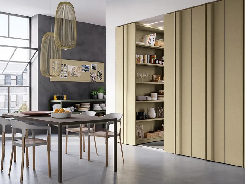 Armadio per dispensa Vela Sand Compattabile in metallo di Fantin