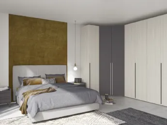 L'armadio Volo M020 di Colombini Casa unisce design essenziale e funzionalità spaziale.
