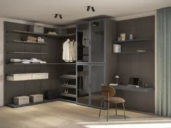 La cabina armadio Window A101 di Colombini Casa offre soluzioni di organizzazione eleganti e funzion