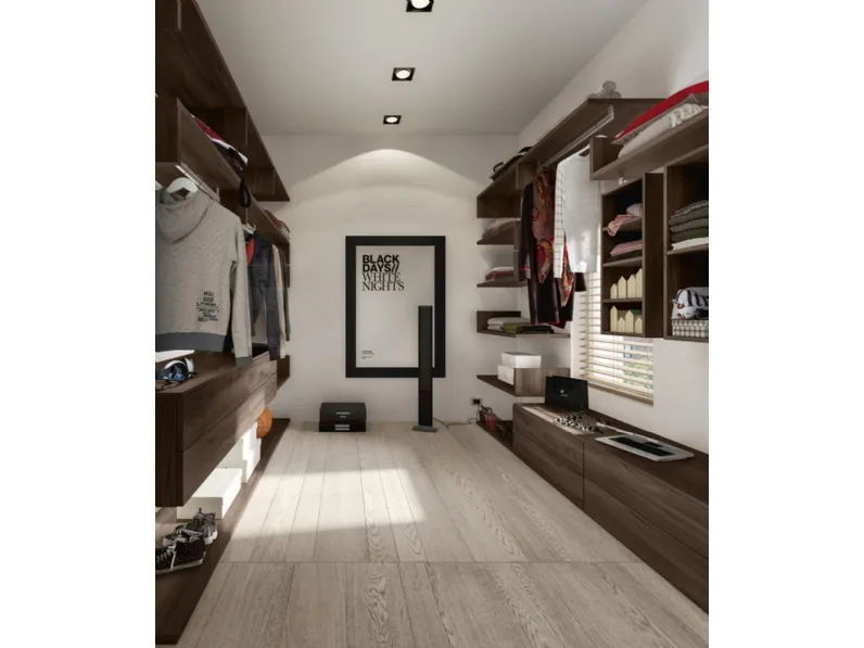 Cabina Armadio Combi RM101 finitura Forestal Dark di Marka Total Living