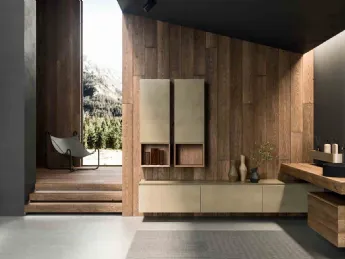 Il mobile da bagno sospeso 360Gradi_Concept_03 di Altamarea fonde design e funzionalità.