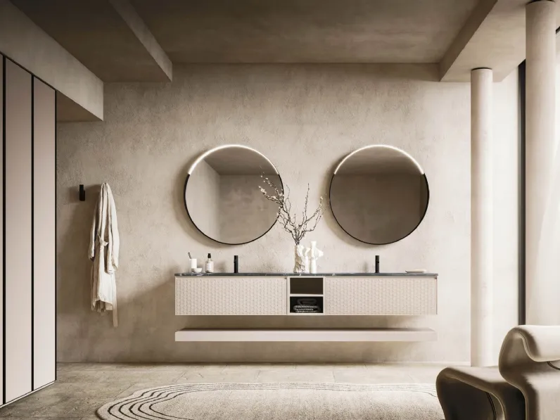 Mobile da Bagno sospeso Absolute 40 in laccato opaco di Arbi