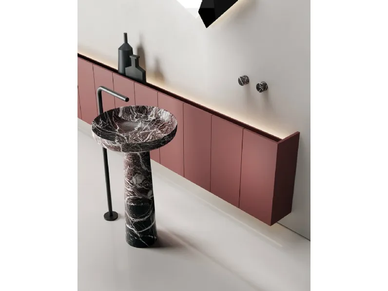 Lavabo a colonna in marmo Ago185 di Antoniolupi