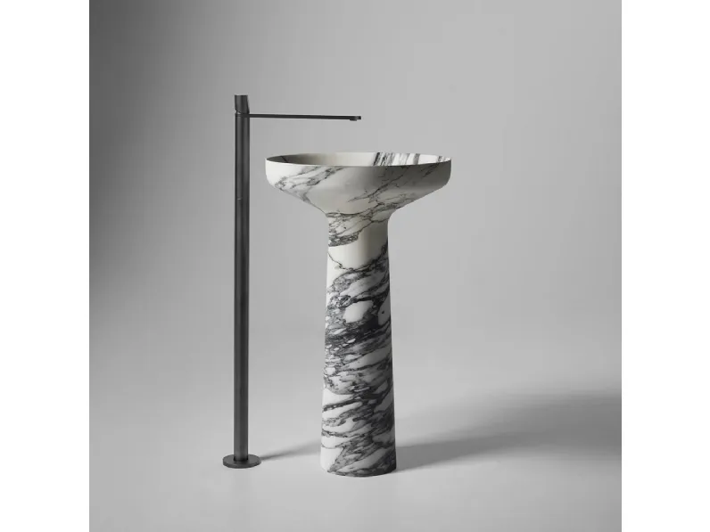 Lavabo a colonna in marmo Ago185 di Antoniolupi