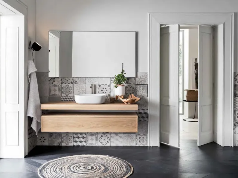 Mobile da Bagno sospeso in legno Teddy 03 di Alta Corte