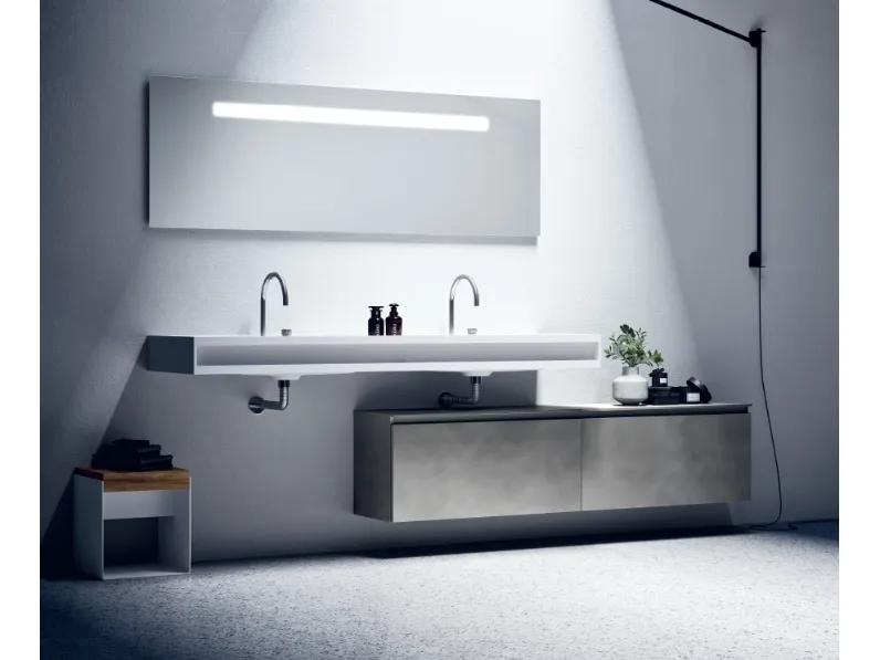 Mobile da Bagno Modo Project 04 in laccato ossido Piombo di Altamarea