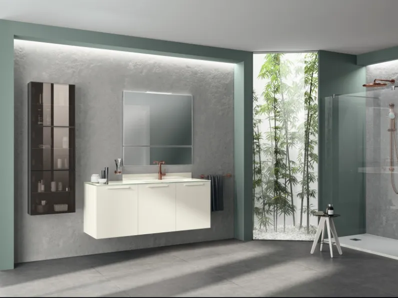Mobile da Bagno Aquo Laccato Opaco Bianco Prestige di Scavolini Bathrooms