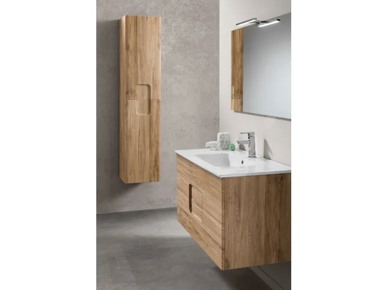 Mobile da Bagno Arco Rovere Nodi in pvc effetto legno di Modo Bluelife