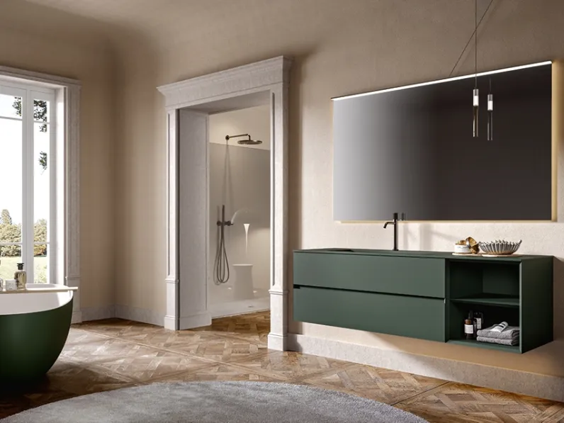 Mobile da Bagno sospeso Artemide 05 laccato foresta di Edoné